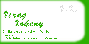 virag kokeny business card